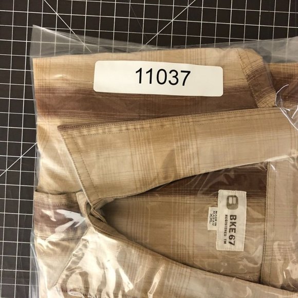 Buckle BKE 67 Pearl Snap Shirt 2XL XXL Long Sleeve Rockabilly Plaid Brown Men's - Picture 9 of 9